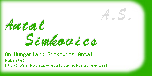 antal simkovics business card